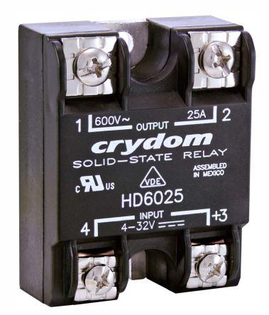 Sensata/Crydom H12 Series Solid State Relay, 90 A Load, Panel Mount, 530 V rms Load, 32 V dc Control, H12D4890K