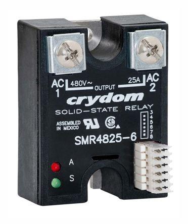 Sensata/Crydom SMR24-6 Series Solid State Relay, 25 A Load, Panel Mount, 280 Vrms Load, 32 V dc Control, SMR2425-6