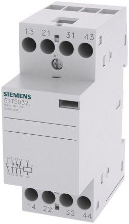 Siemens SENTRON 5TT Contactor, 24 V ac/dc Coil, 4 Pole, 24 A, 2NO + 2NC