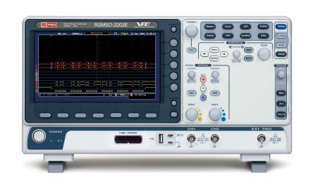 RS PRO RSMSO-2202E Bench Oscilloscope, 200MHz, 16 Digital Channels, 2 Analogue Channels With RS Calibration