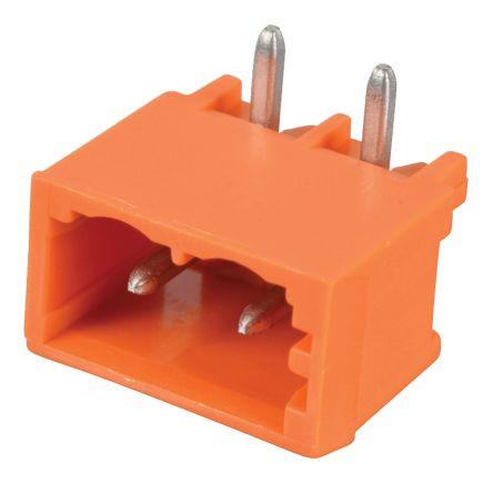 WAGO, 5.08mm Pitch, MCS, 2 Way, Right Angle, Pluggable Terminal Block, Header, Through Hole, Solder Termination, 231-532