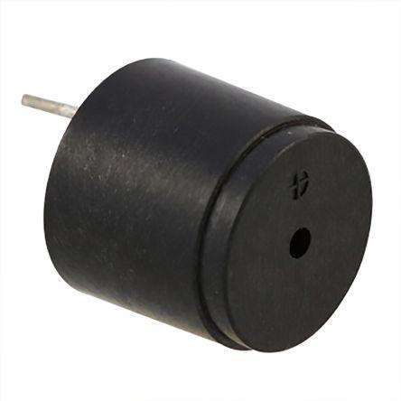 Piezo buzzer 12VDC 4000Hz 15mm dia.