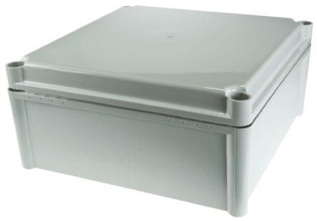 Fibox SOLID PC Series Grey Polycarbonate Enclosure, IP67, Grey Lid, 278 x 278 x 130mm