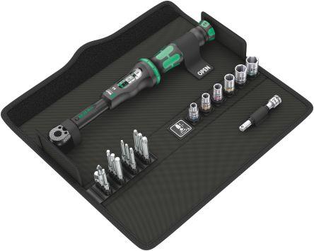 Click-Torque Wrench in textile box+bits+