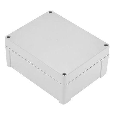 RS PRO Grey ABS Enclosure, IP65, Grey Lid, 191.3 x 240 x 105.7mm