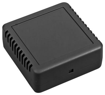 RS PRO Black ABS Enclosure, IP20, IK06, Black Lid, 75.8 x 75.8 x 30.2mm