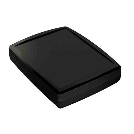 RS PRO Black ABS Enclosure, IP64, IK07, Black Lid, 184.7 x 144.6 x 38.5mm