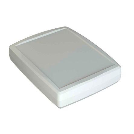 RS PRO White ABS Enclosure, IP64, IK07, White Lid, 184.7 x 144.6 x 38.5mm