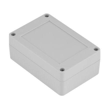 RS PRO Grey ABS Enclosure, IP65, IK08, Grey Lid, 105 x 70 x 40mm