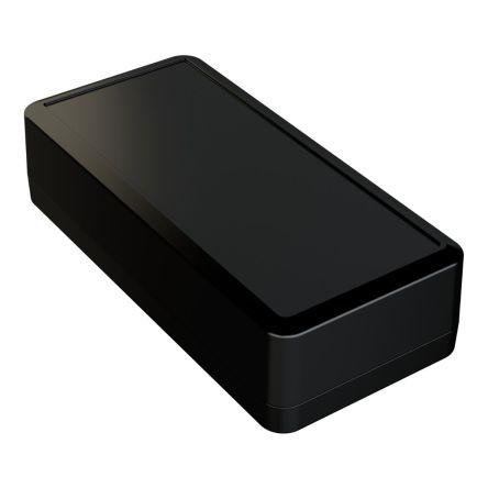 RS PRO Black ABS Enclosure, IP54, IK07, Black Lid, 189.9 x 89.8 x 50.5mm