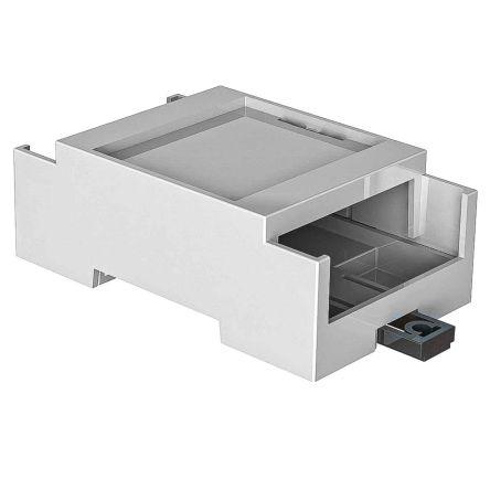 RS PRO Solid Top Enclosure Type, 90 x 53 x 31.9mm, Polycarbonate DIN Rail Enclosure