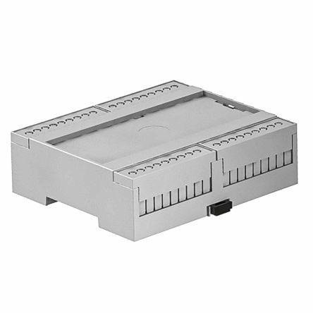 RS PRO Solid Top Enclosure Type, 90 x 106.2 x 31.9mm, Polycarbonate DIN Rail Enclosure Kit