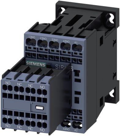 Siemens 3RH2 Series Contactor, 110 Vac Coil, 3-Pole, 10 A, 3NO, 690 V ac