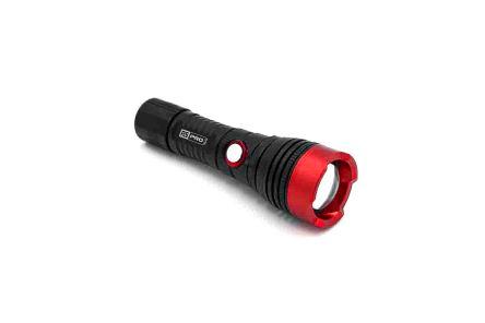 RS PRO LED Torch Black, Red 600 lm, 163 mm