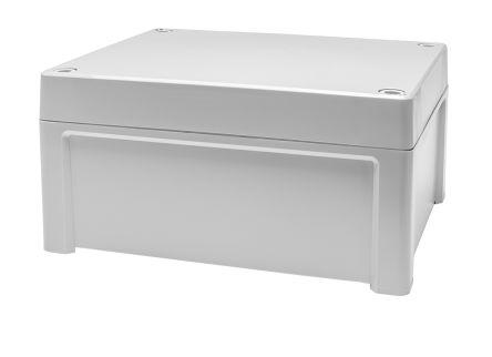 RS PRO Grey Polycarbonate General Purpose Enclosure, IP65, Grey Lid, 201 x 163 x 98mm