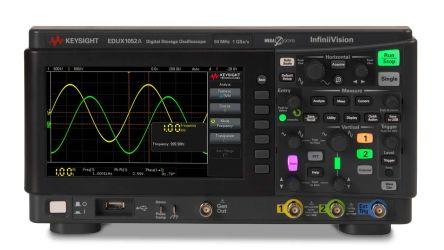 Keysight Technologies EDUX1052A Bench Oscilloscope, 50MHz, 2 Analogue Channels With UKAS Calibration