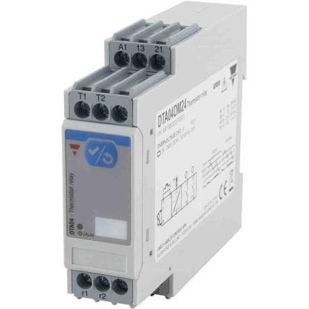 Carlo Gavazzi Thermistor Motor Protection Monitoring Relay, SPST, DIN Rail, DTA04DM24