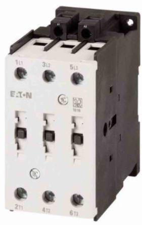 Eaton Contactor, 240 V ac Coil, 3 Pole, 40 A, 18.5 kW, 3NO