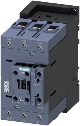 Siemens SIRIUS Contactor, 230 V ac Coil, 3 Pole, 80 A, 37 kW, 1NO + 1NC