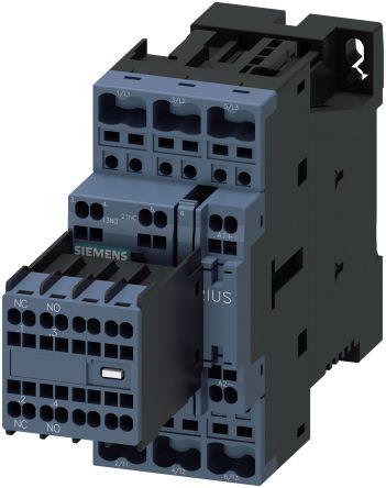 Siemens SIRIUS Reversing Contactor, 24 V dc Coil, 3 Pole, 9 A, 40 kW, 2NO + 2NC