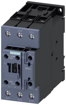 Siemens SIRIUS Reversing Contactor, 230 V ac Coil, 3 Pole, 65 A, 30 kW, 1NO + 1NC