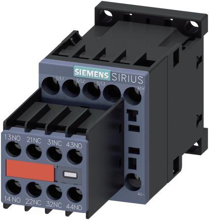 Siemens SIRIUS Reversing Contactor, 24 V dc Coil, 3 Pole, 16 A, 7.5 kW, 2NO + 2NC