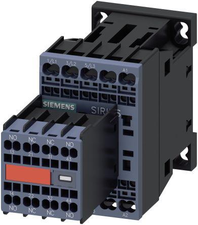 Siemens SIRIUS Reversing Contactor, 24 V dc Coil, 3 Pole, 7 A, 3 kW, 2NO + 2NC