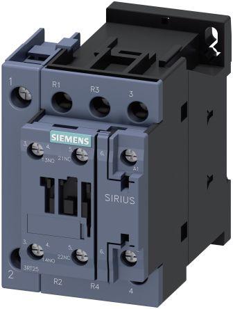 Siemens SIRIUS Contactor, 230 V ac Coil, 4 Pole, 25 A, 11 kW, 2NO + 2NC