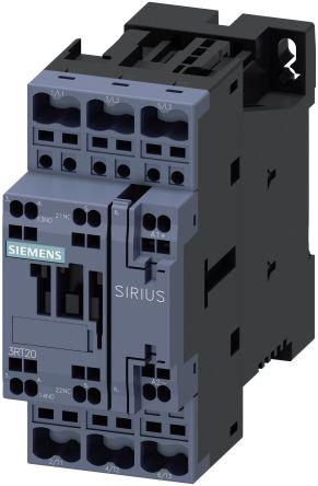 Siemens SIRIUS Contactor, 110 V dc Coil, 3 Pole, 38 A, 18.5 kW, 1NO + 1NC