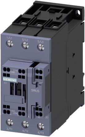 Siemens SIRIUS Reversing Contactor, 20/33 V ac/dc Coil, 3 Pole, 80 A, 37 kW, 1NO + 1NC