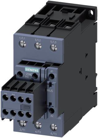 Siemens SIRIUS Contactor, 24 V dc Coil, 3 Pole, 50 A, 22 kW, 2NO + 2NC