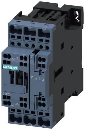 Siemens SIRIUS Reversing Contactor, 24 V dc Coil, 3 Pole, 17 A, 7.5 kW, 1NO + 1NC