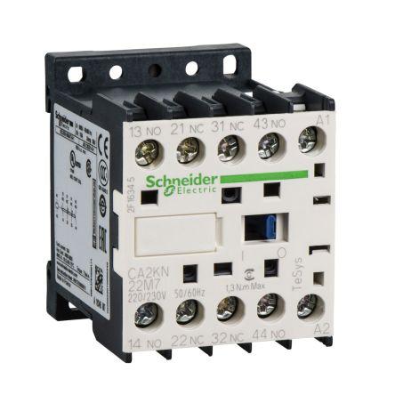 Schneider Electric TeSys K Contactor, 230 V ac Coil, 4 Pole, 20 A, 2NO + 2NC