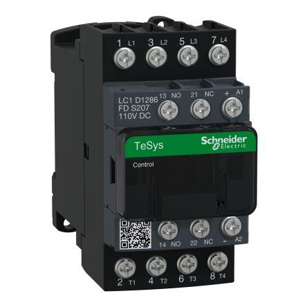 Schneider Electric TeSys D Contactor, 110 V dc Coil, 4 Pole, 25 A, 2NO + 2NC