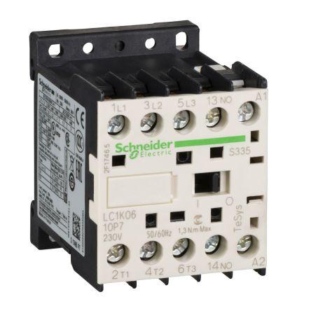 Schneider Electric Control Relay - 3NO + 1NC, 10 A Contact Rating, 24 Vac, TeSys K