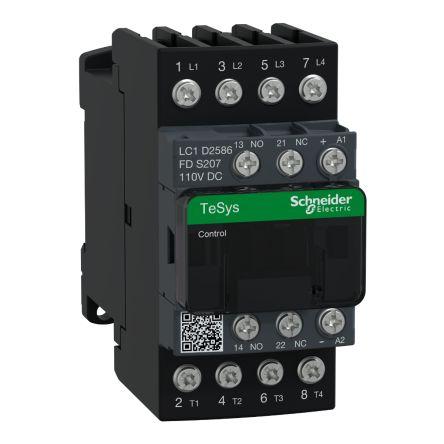 Schneider Electric TeSys D Reversing Contactor, 110 V dc Coil, 4 Pole, 40 A, 2NO + 2NC