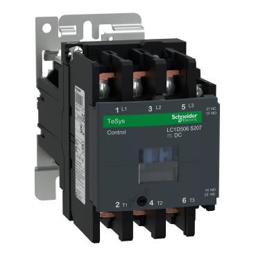 Schneider Electric TeSys D Reversing Contactor, 24 V dc Coil, 3 Pole, 50 A, 30 kW, 3NO