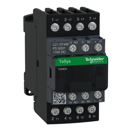 Schneider Electric TeSys D Reversing Contactor, 110 V dc Coil, 4 Pole, 40 A, 4NO