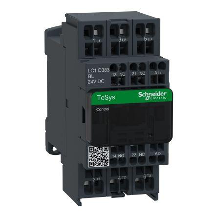 Schneider Electric TeSys D Contactor, 24 V dc Coil, 3 Pole, 38 A, 18.5 kW, 1NC + 1NO