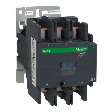 Schneider Electric TeSys D Contactor, 24 V dc Coil, 3 Pole, 80 A, 45 kW, 1NC + 1NO