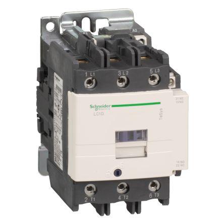 Schneider Electric TeSys D Contactor, 110 V dc Coil, 3 Pole, 80 A, 45 kW, 1NC + 1NO
