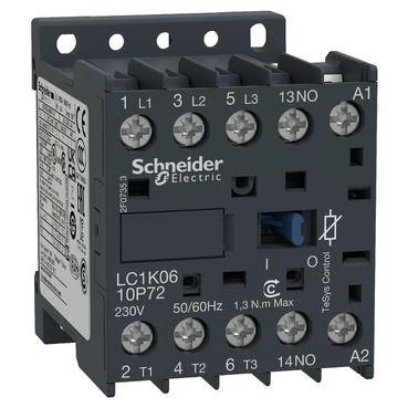 Schneider Electric TeSys K Contactor, 24 V ac Coil, 3 Pole, 9 A, 4 kW, 1NC