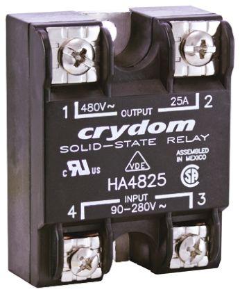 Sensata/Crydom Solid State Relay, 12 A Load, Panel Mount, 530 V ac Load, 280 V Control, HA4812