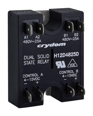 Sensata/Crydom Solid State Relay, 25 A Load, Surface Mount, 280 V Load, 15 V Control, D2425D