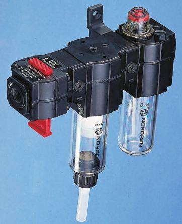 Norgren G 1/4 FRL, Semi Automatic Drain, 40µm Filtration Size - Without Pressure Gauge