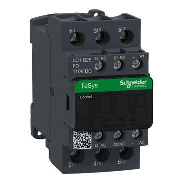 Schneider Electric TeSys D Contactor, 110 V dc Coil, 3 Pole, 25 A, 11 kW, 3NO