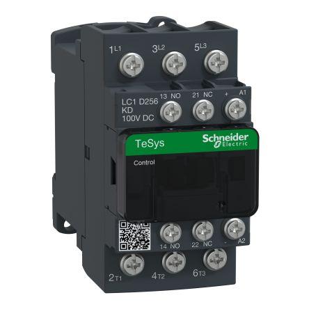 Schneider Electric TeSys D LC1D Contactor, 100 V Coil, 3 Pole, 25 A, 1 NO + 1 NC