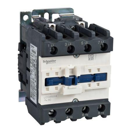 TeSys D LC1D Contactor, 3 Pole, 80 A, 1 NO + 1 NC