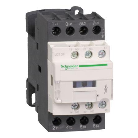 TeSys D LC1D Contactor, 4 Pole, 20 A, 1 NO + 1 NC