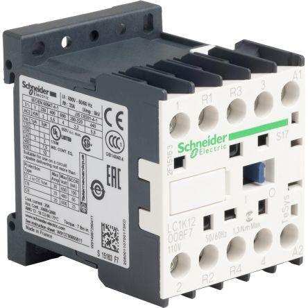 TeSys K LC1K Contactor, 2 Pole, 12 A, 1 NO + 1 NC